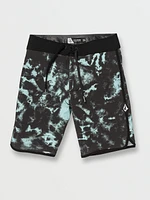 Big Boys Psych Scallop Mod-Tech Trunks - Rinsed Black