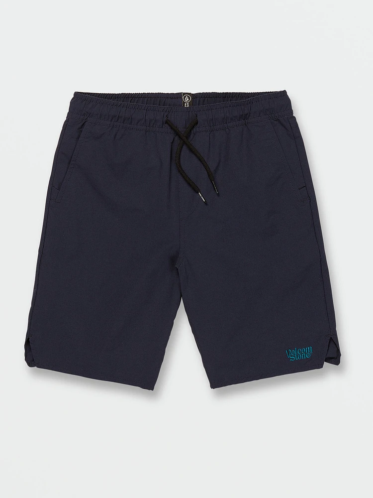 Big Boys New Aged Stone Elastic Waist Shorts - Navy