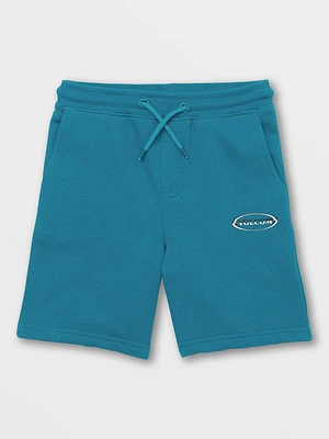 Big Boys Strike Fleece Elastic Waist Shorts - Ocean Teal