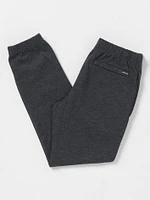 Big Boys Offshore Stone Elastic Waist Fleece Pants - Heather Black