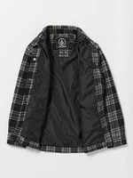 Big Boys Wallace Flannel - Black Grey