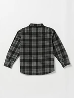 Big Boys Wallace Flannel - Black Grey