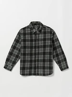 Big Boys Wallace Flannel - Black Grey