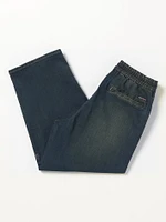 Big Boys Freazy Loose Elastic Waist Denim Pants - Old Blackboard