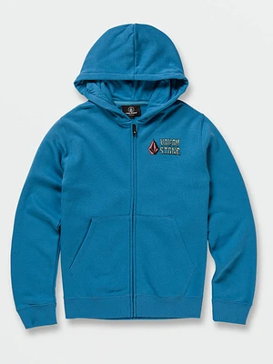 Big Boys Bat Wheel Zip Hoodie - Blue Drift