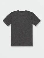 Big Boys Stript Short Sleeve Tee - Dark Black Heather