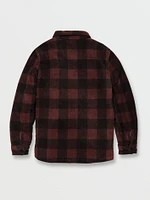 Big Boys Bowered Fleece Long Sleeve Jacket - Mahogany