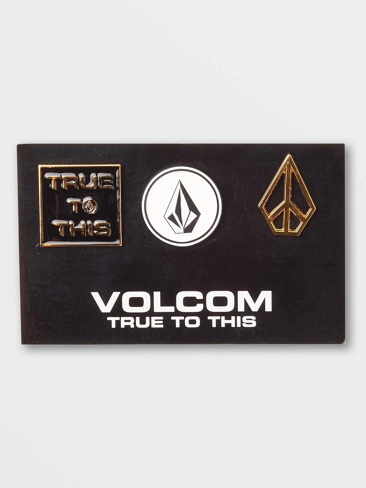 Volcom 3 Piece Pin Pack - Multi