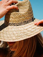 Throw Shade Leopard Band Straw Hat - Natural