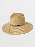 Throw Shade Leopard Band Straw Hat - Natural