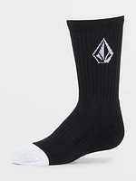 Big Boys Full Stone Socks 3 Pack - Black