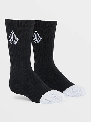 Big Boys Full Stone Socks 3 Pack - Black