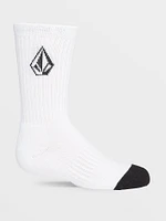 Big Boys Full Stone Sock 3 Pack - White