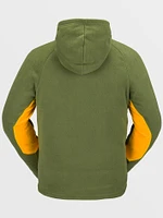 POLAR FLEECE HOODED FULL ZIP - MILITARY