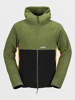 POLAR FLEECE HOODED FULL ZIP - MILITARY