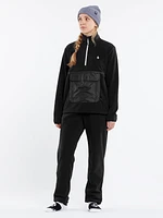 Womens Polar Fleece 1/2 Zip - Black