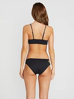 Simply Seamless V Neck Bikini Top - Black