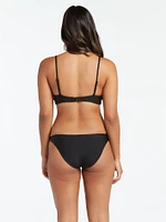 Simply Seamless Vneck Bikini Top - Black