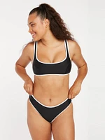 Coco Scoop Reversible Bikini Top - Black Combo