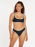 Coco Scoop Reversible Bikini Top - Black Combo