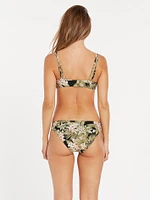 Midnight Tropic Scoop Bikini Top - Shadow Lime