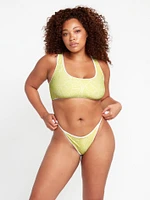 Tropicoco Reversible Crop Bikini Top - Citron