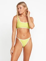 Tropicoco Reversible Crop Bikini Top - Citron