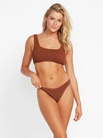 Simply Scrunch Scoop Bikini Top - Rustic Brown