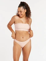 Micro Blooms Reversible Tube Bikini Top - Hazey Pink