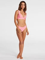 Simply Seamless Halter Bikini Top - Electric Coral