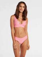 Simply Seamless Halter Bikini Top - Electric Coral