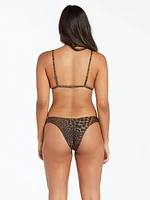 Gone Wild Triangle Bikini Top - Animal Print