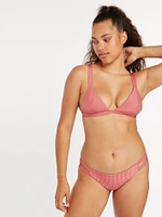 Simply Rib Triangle Bikini Top - Dusty Rose