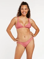 Simply Rib Triangle Bikini Top - Dusty Rose