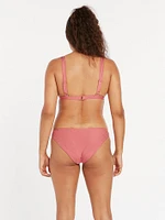 Simply Rib Triangle Bikini Top - Dusty Rose