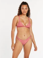 Simply Rib Triangle Bikini Top - Dusty Rose