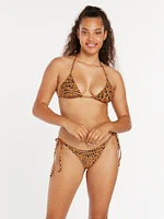 Running Wild Triangle Bikini Top - Animal Print