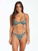 Just Spotted U Wire Bikini Top - Aqua