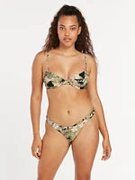 Midnight Tropic Underwire Bikini Top - Shadow Lime