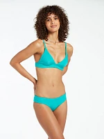 Simply Rib Cheeky Bikini Bottom - Teal