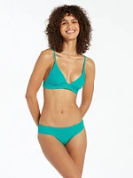 Simply Rib Cheeky Bikini Bottom - Teal