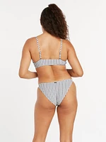 Drop A Line Hipster Bikini Bottom - Black Combo