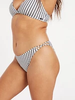 Drop A Line Hipster Bikini Bottom - Black Combo