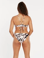 Tie Of The Tiger Hipster Bikini Bottom - White Combo