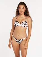 Tie Of The Tiger Hipster Bikini Bottom - White Combo