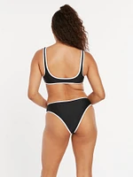 Coco Skimpy Reversible Bikini Bottom - Black Combo