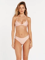 Micro Blooms Reversible Skimpy Bikini Bottom - Hazey Pink