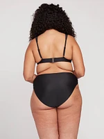 Simply Solid Retro Bikini Bottom Plus - Black