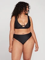 Simply Solid Retro Bikini Bottom Plus - Black