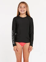 Girls Simply Core Long Sleeve UPF 50 Rashguard